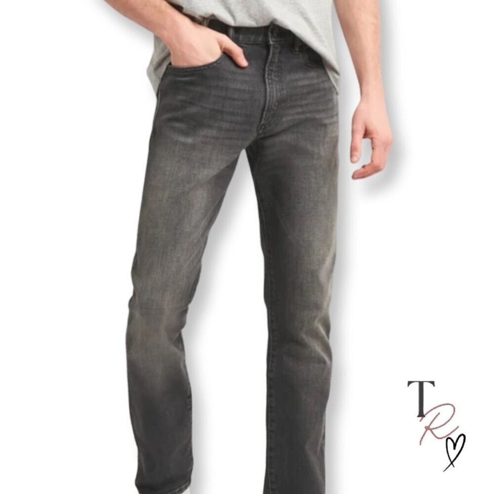 GAP Men's Slim Washed Black Stretch Raw Hem/Cut Off  Jeans See Measurements